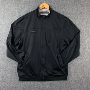 Travis Mathew Jacket Men Extra Large Black‎ Full Zip Modern Preppy Nylon